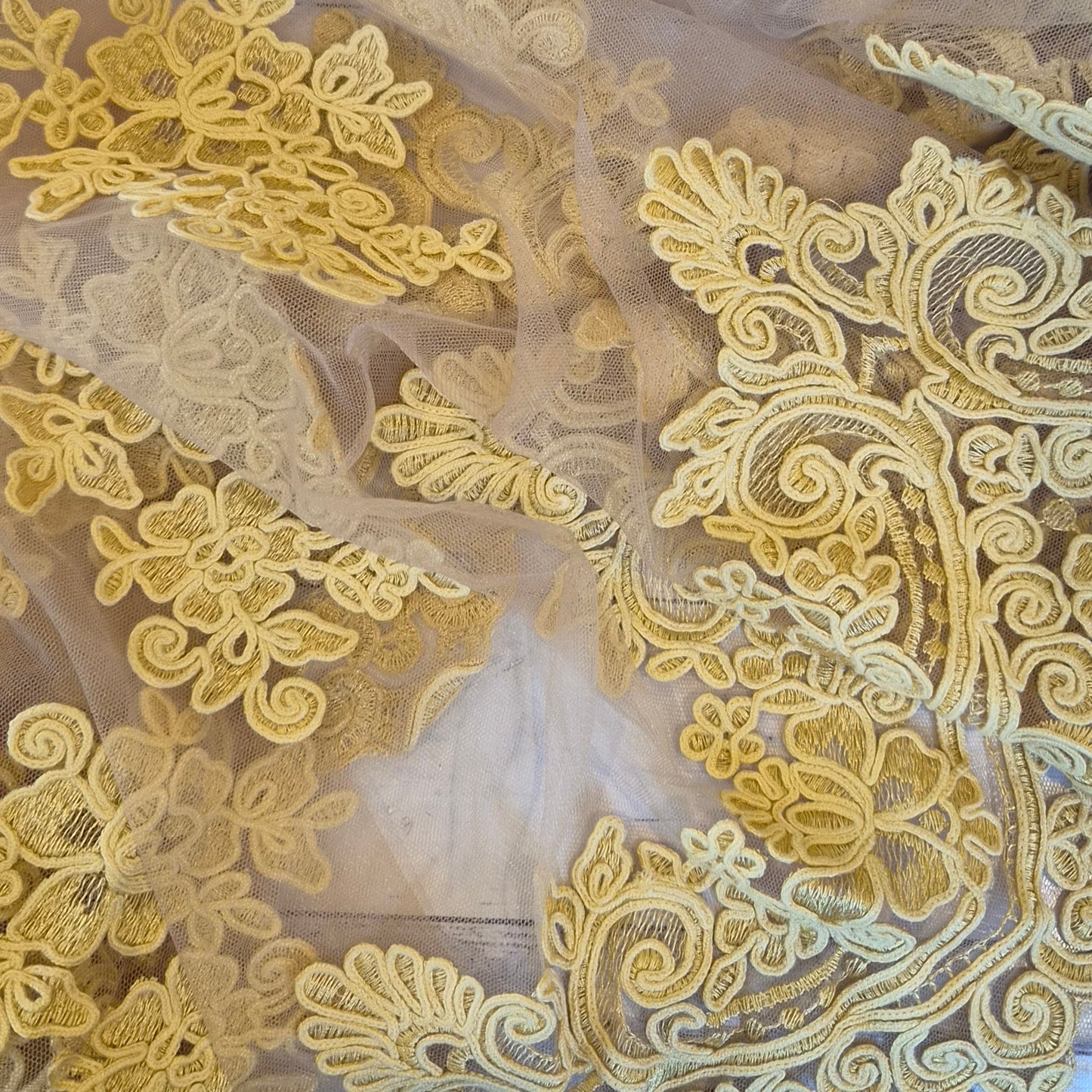 Dijon lace corded mesh
