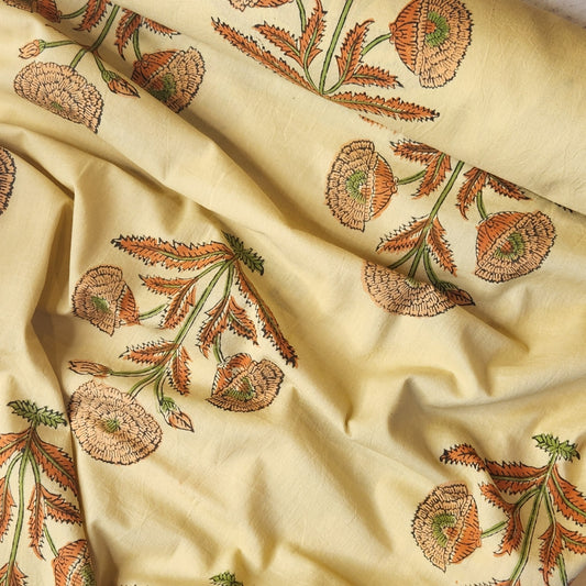 Nitya block print cotton voile