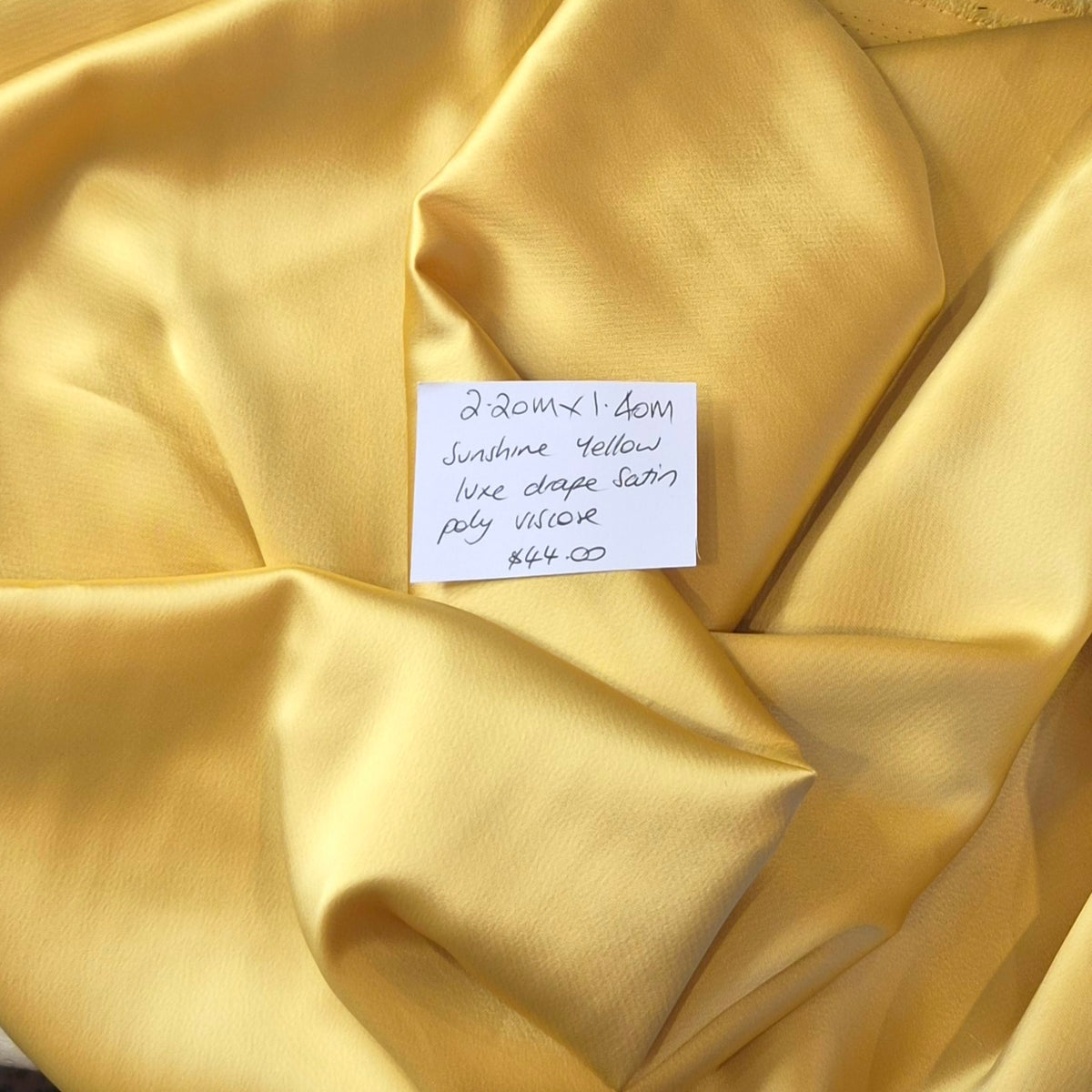 2.2m Sunshine yellow luxe drape satin m
