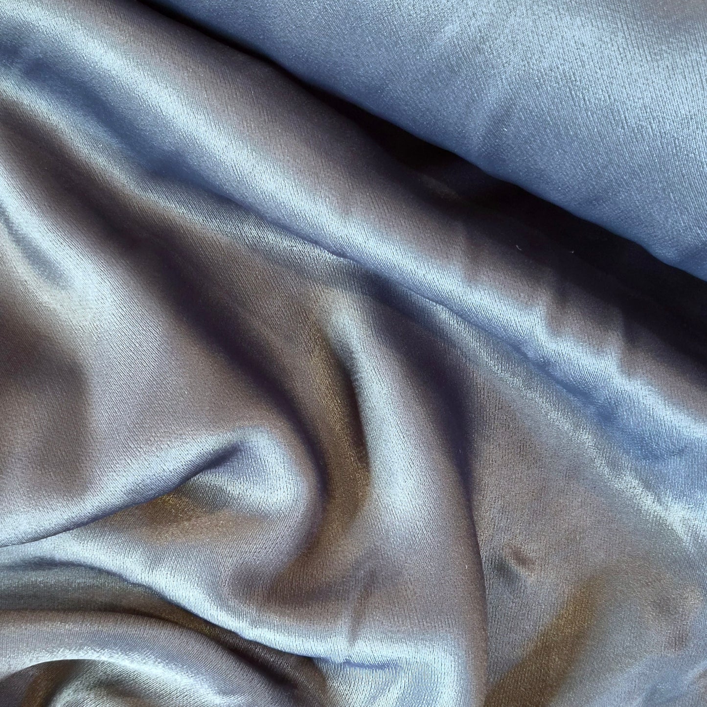 Navy viscose satin