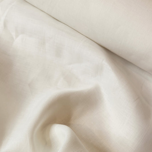 Snow white organic linen