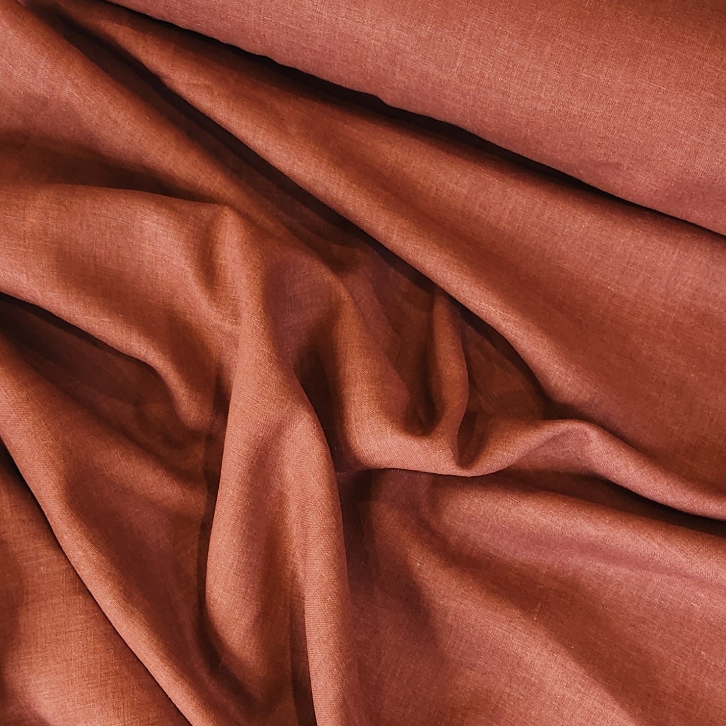 Rust red lightweight linen