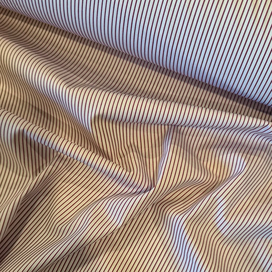 Burgundy stripe shirting