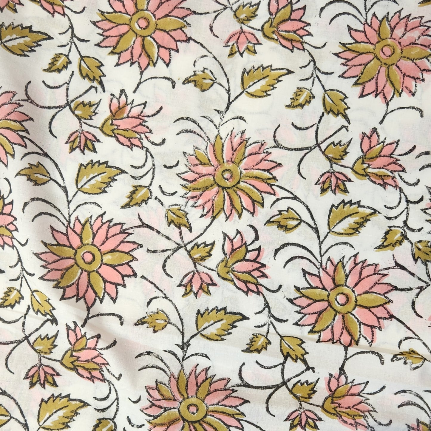 Aadrika block print cotton voile
