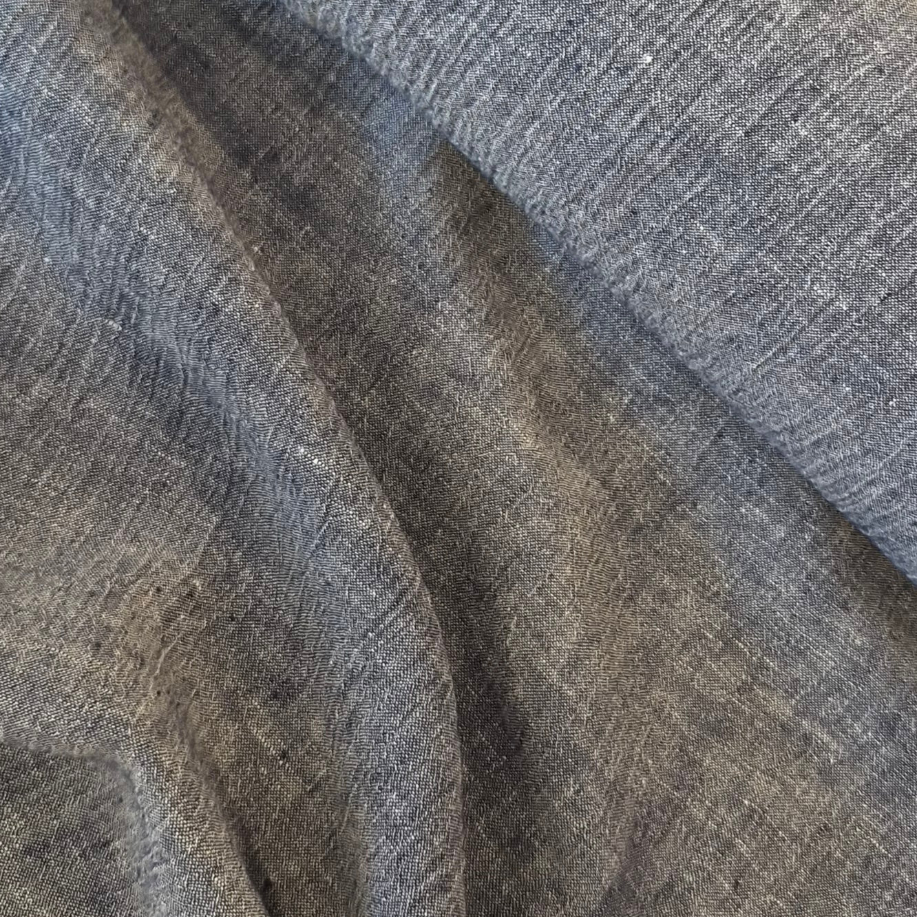 Navy crinkle linen
