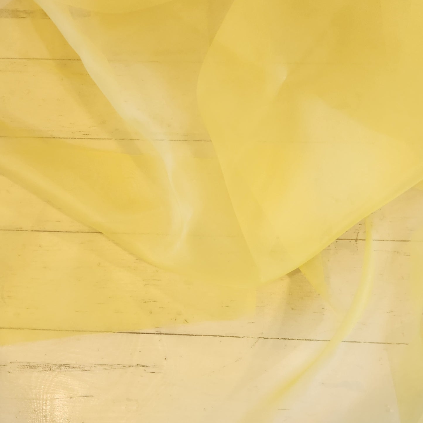 80cm Vibrant yellow silk organza