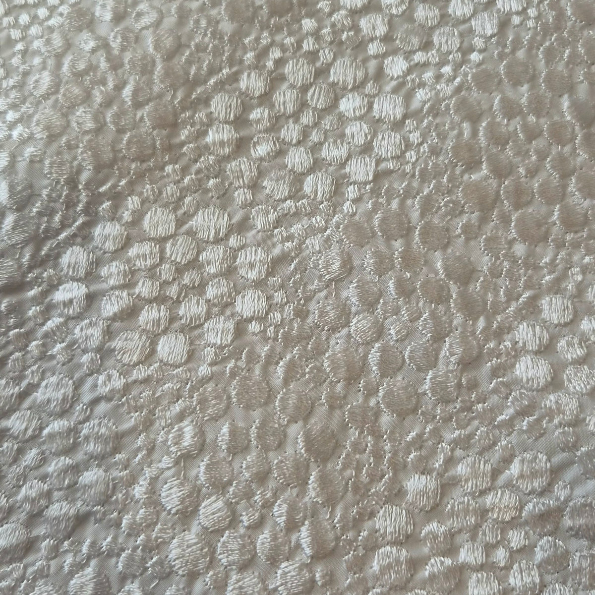 Icing sugar embroidered taffeta