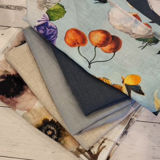 22. 5 pieces assorted linen