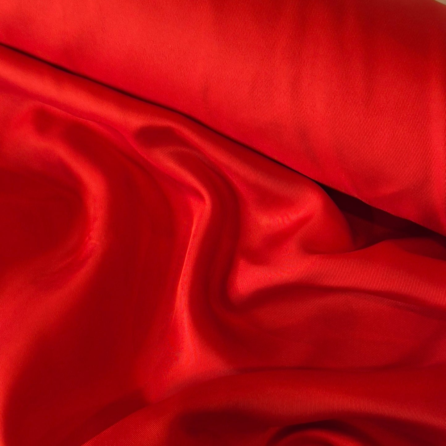 Rich red silk faille
