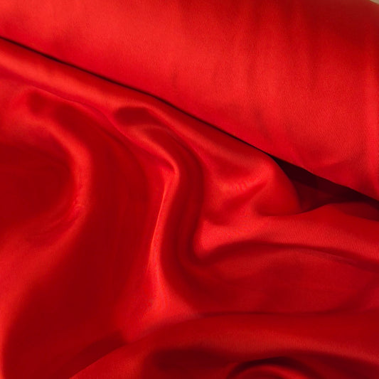 Rich red silk faille