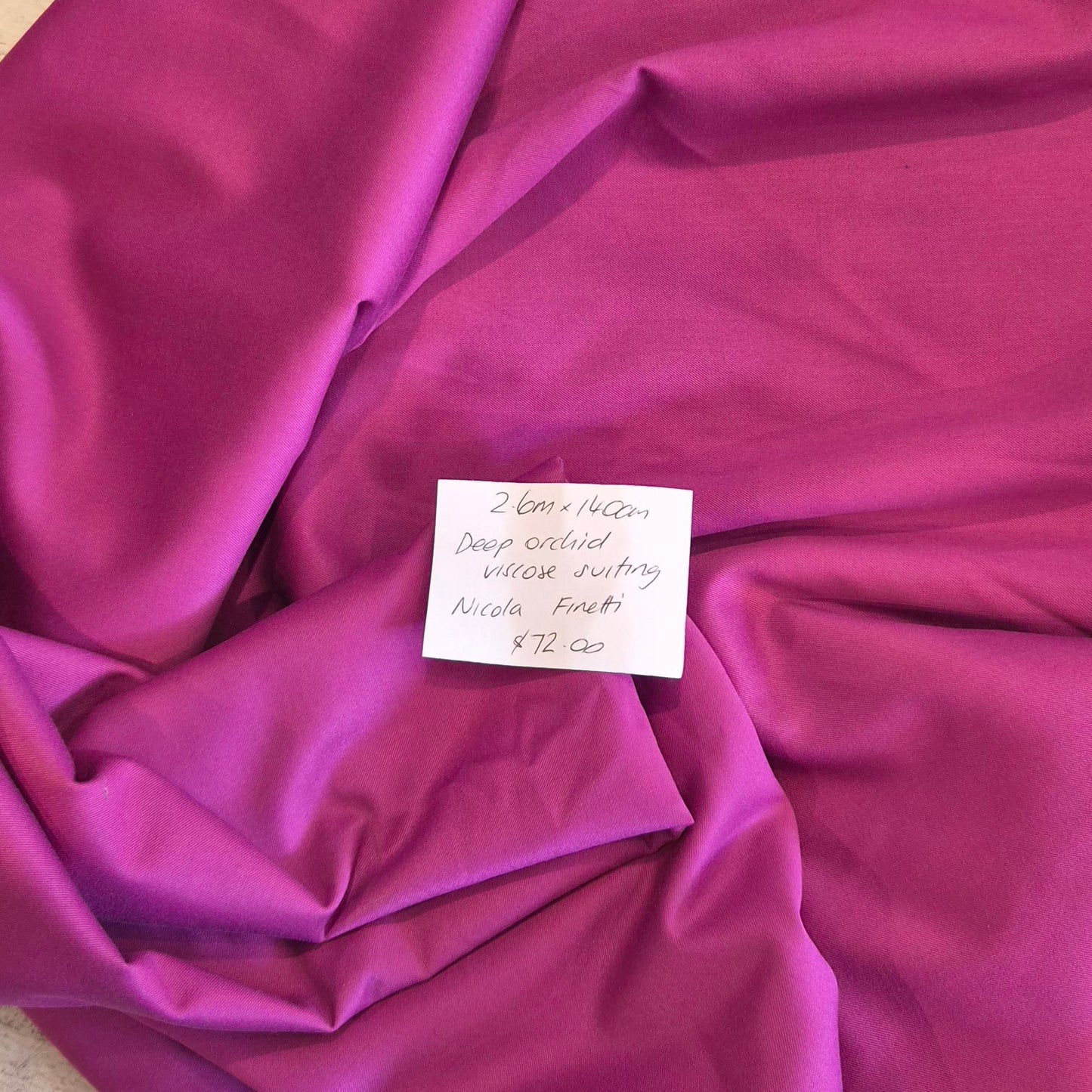 2.6m Deep orchid viscose suiting