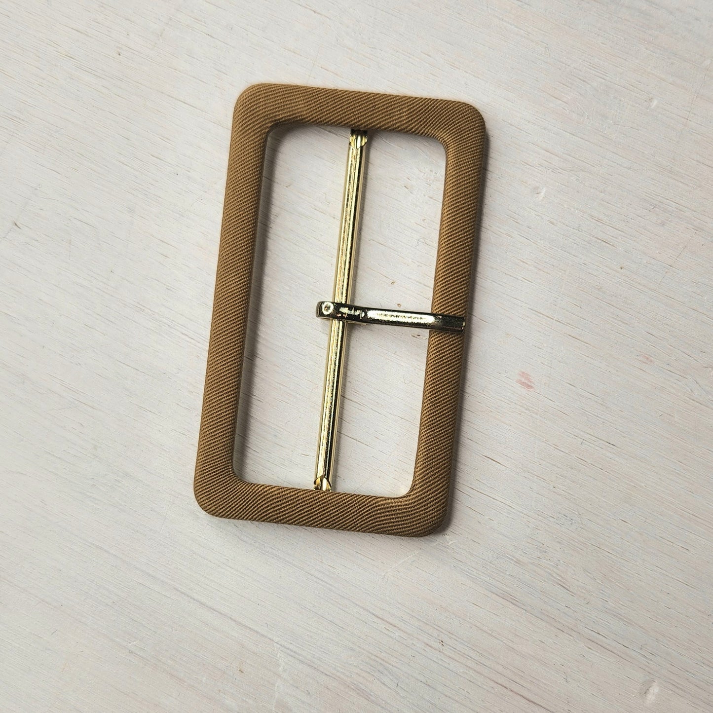 Mustard twill rectangle buckle