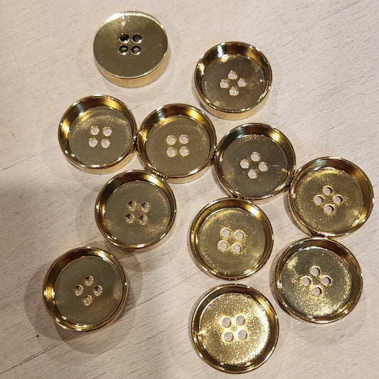 Skyler small gold button