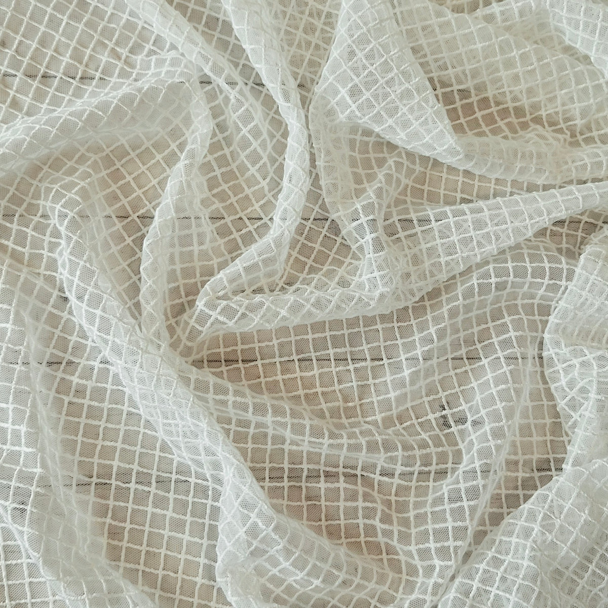 Grid Embroidered mesh