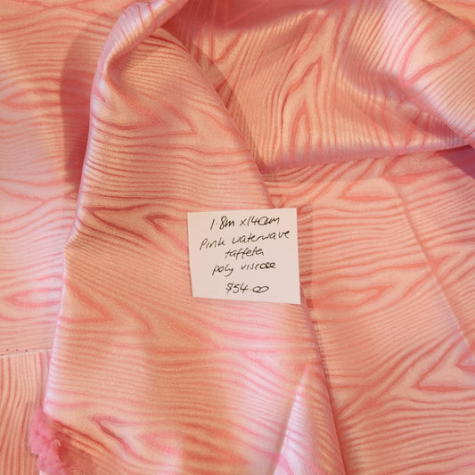 1.8m Pink waterwave taffeta