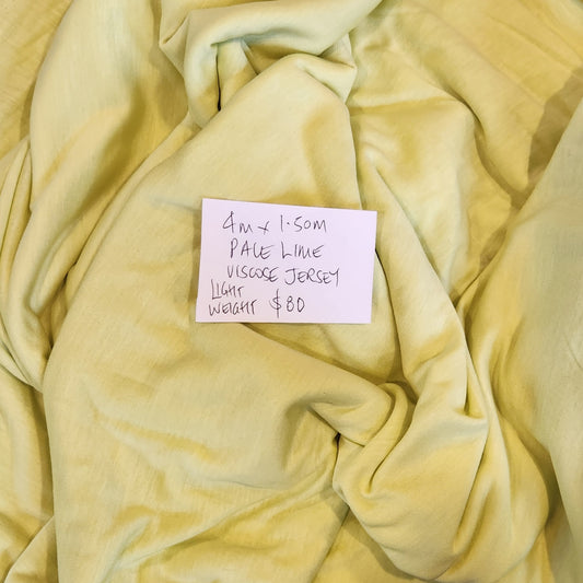 4m Pale lime viscose jersey