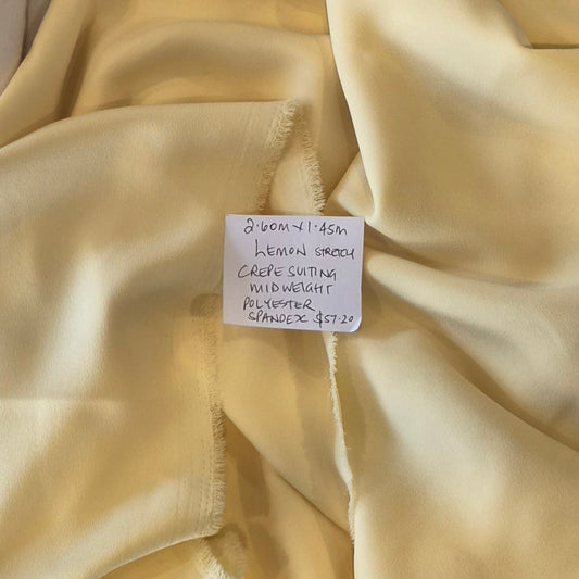 2.60m Lemon stretch crepe suiting
