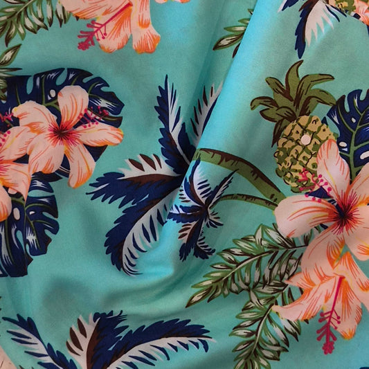 2.5m Hawaiian holiday viscose challis