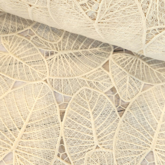 Lemony leaves guipure lace