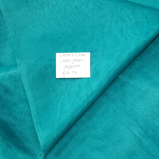 3.45m Jade green organza