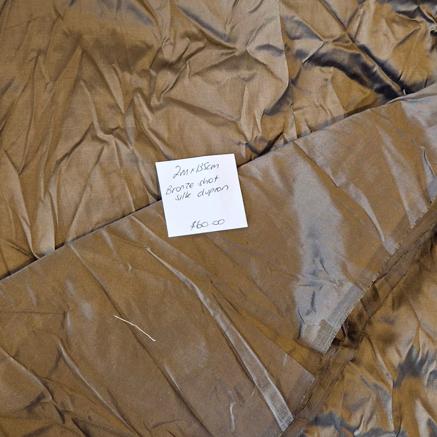 2m Bronze shot silk dupion
