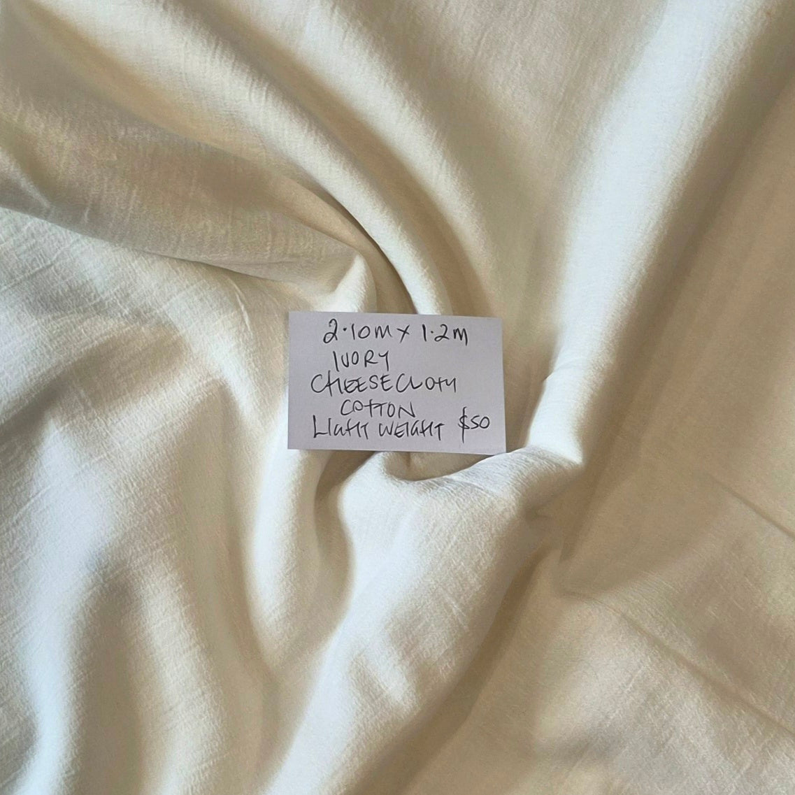 2.10m Ivory cheesecloth