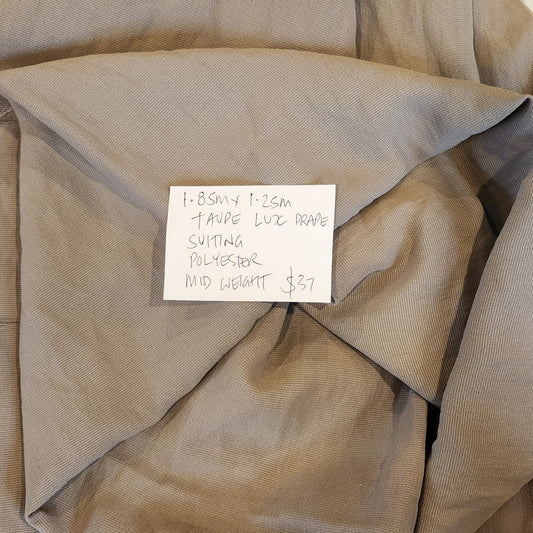 1.8m Taupe lux drape suiting