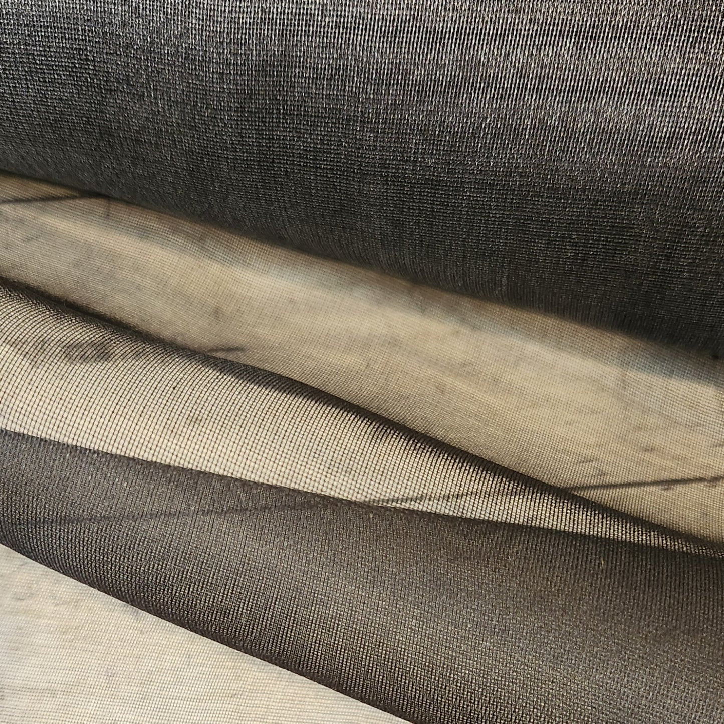 Charcoal black Silk Organza gauze