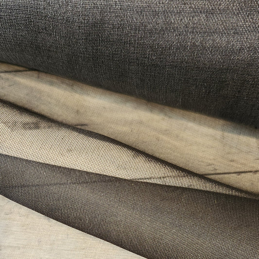 Charcoal black Silk Organza gauze