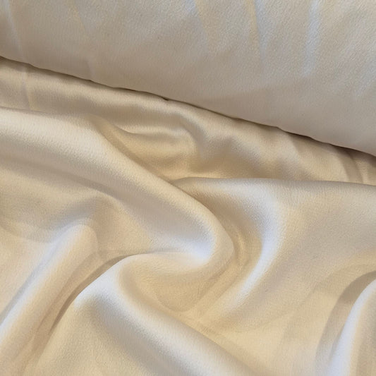 Ivory lightweight stretch satin