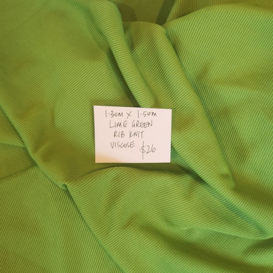 1.30m Lime green rib knit Nicola Finetti