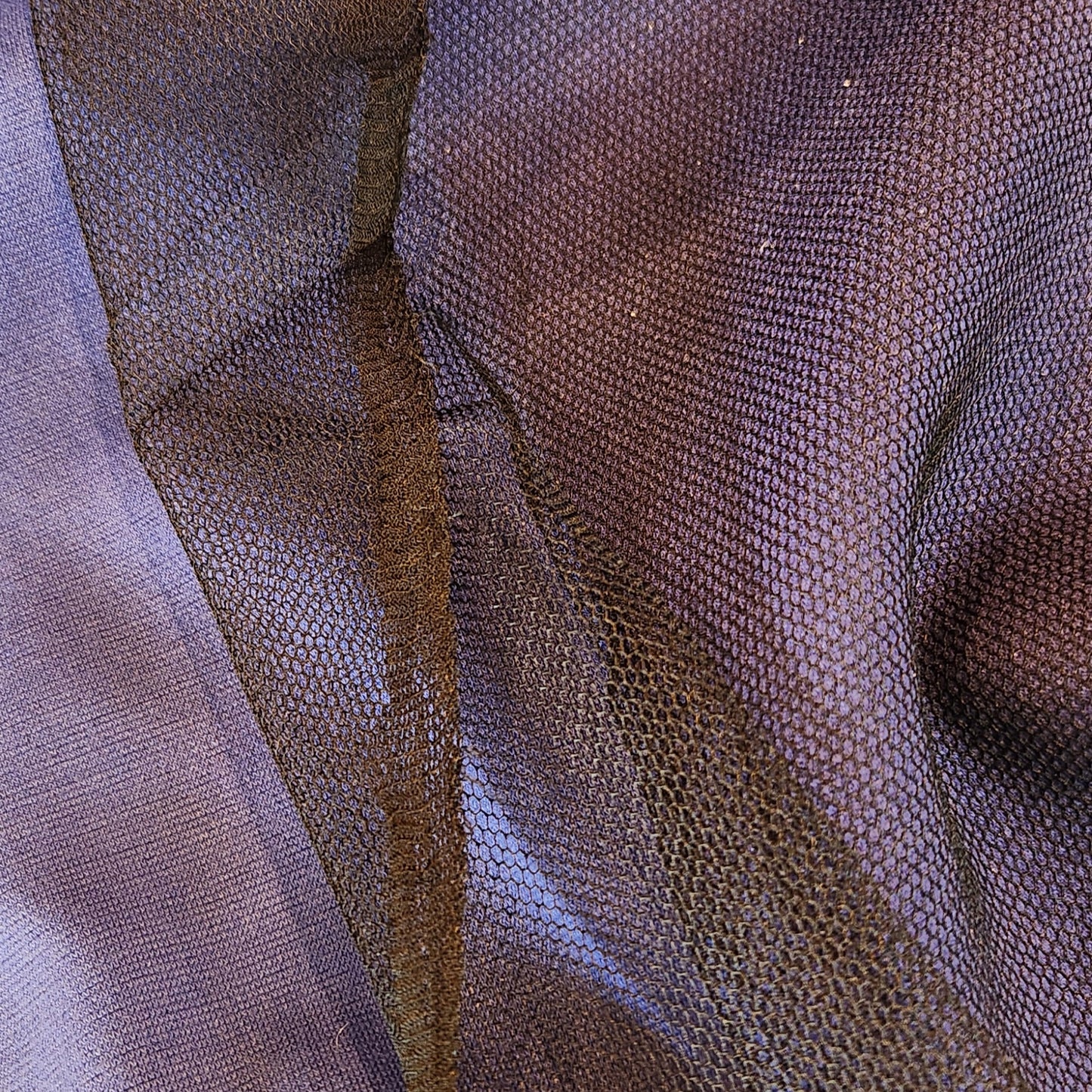 Cobalt blue mesh bonded ponte