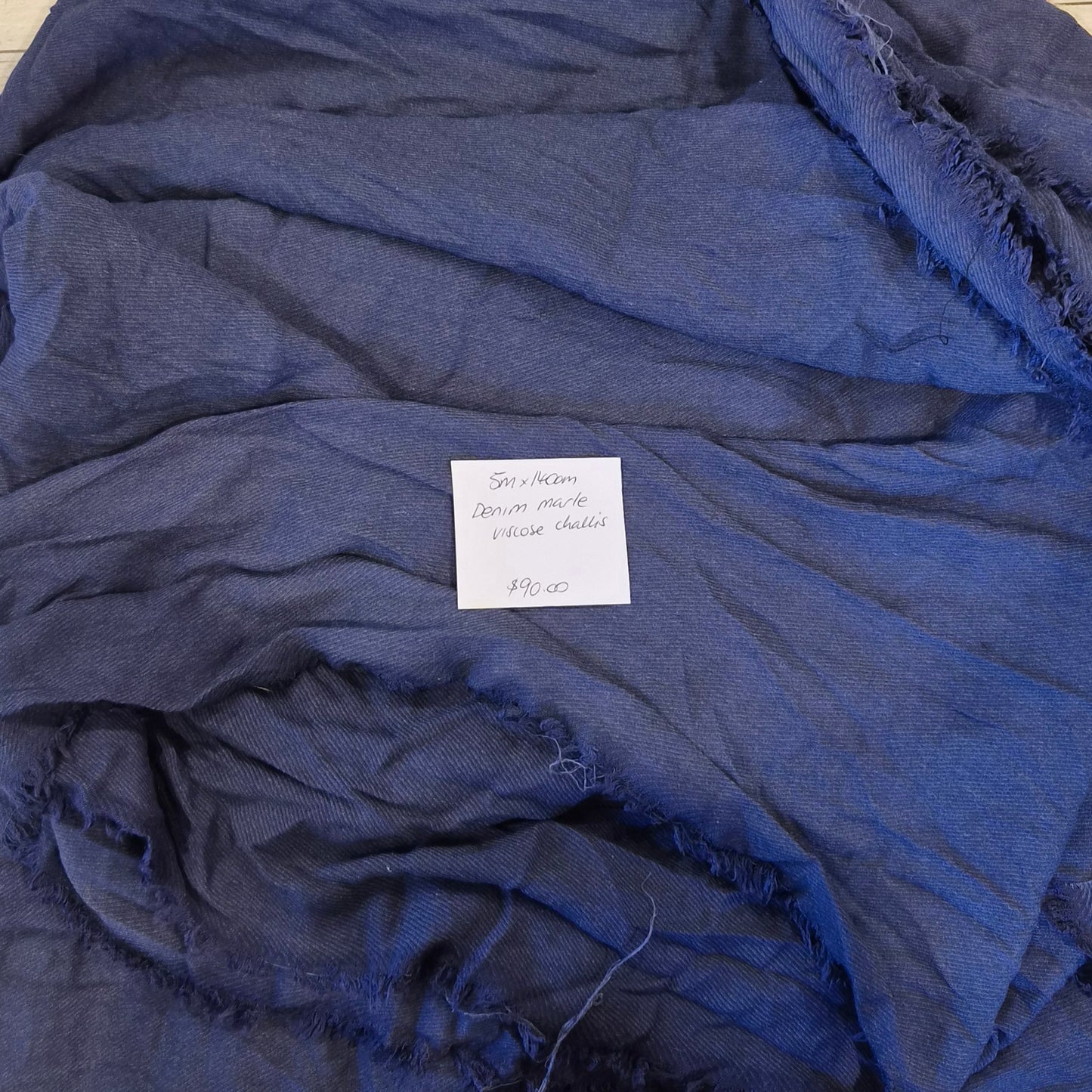 5m Denim marle viscose challis
