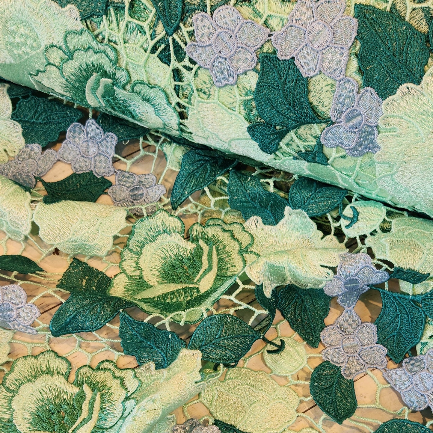 Lavender and roses Guipure Lace