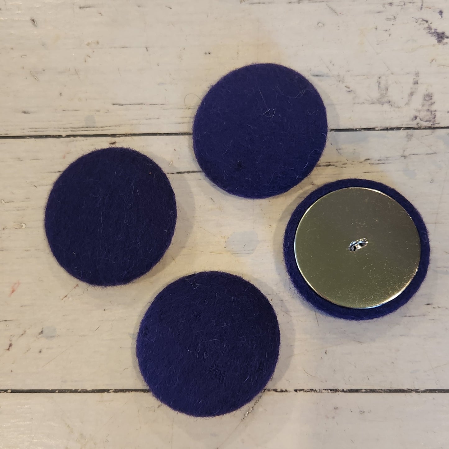 42mm Cobalt fabric button
