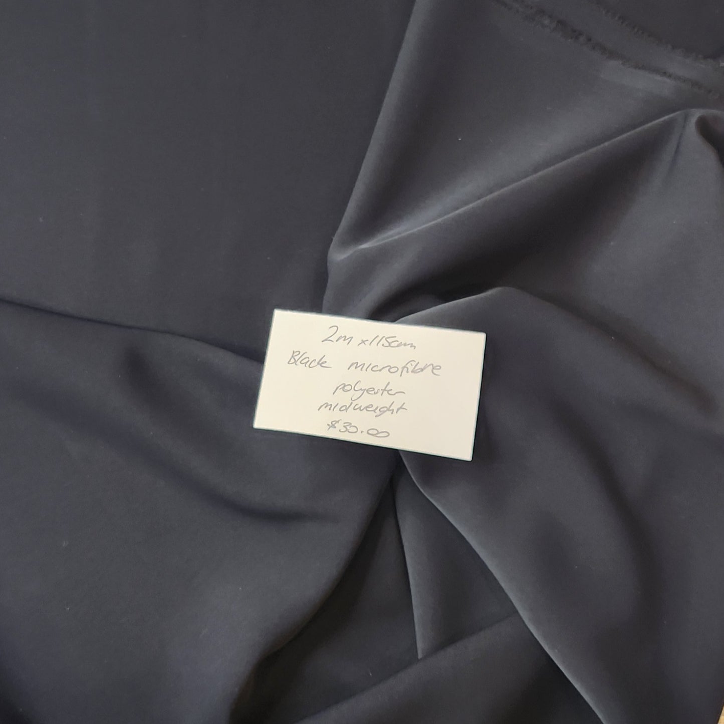 2m Black microfibre