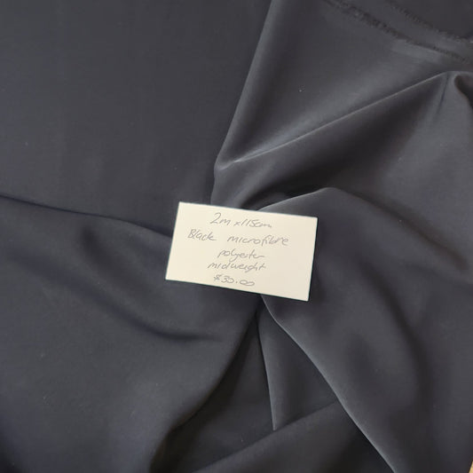 2m Black microfibre