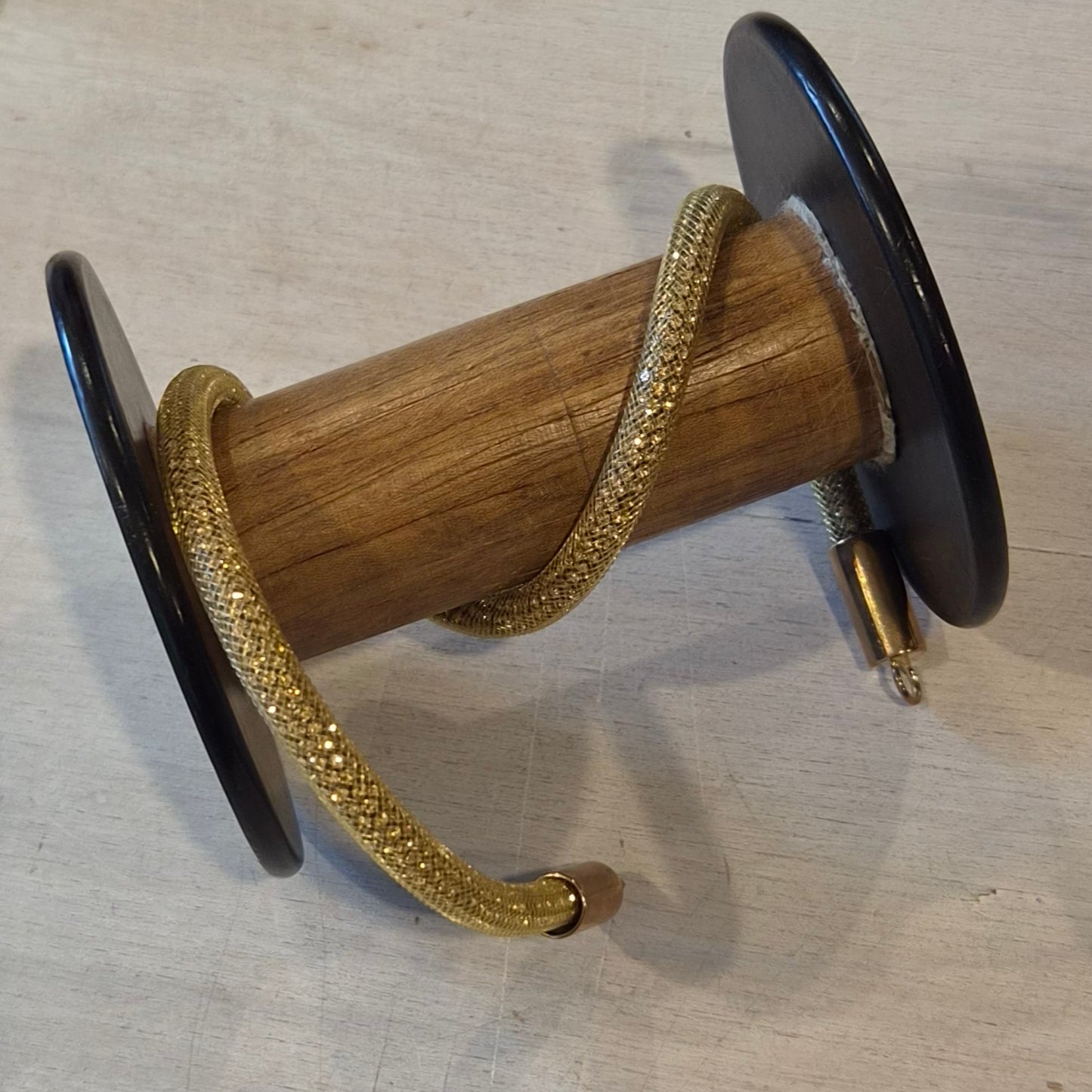 40cm Gold Crystal's on rope with metal toggles