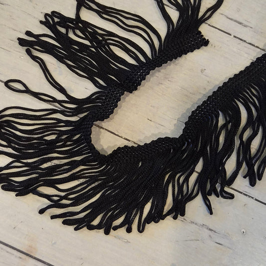 2.45m Black fringe