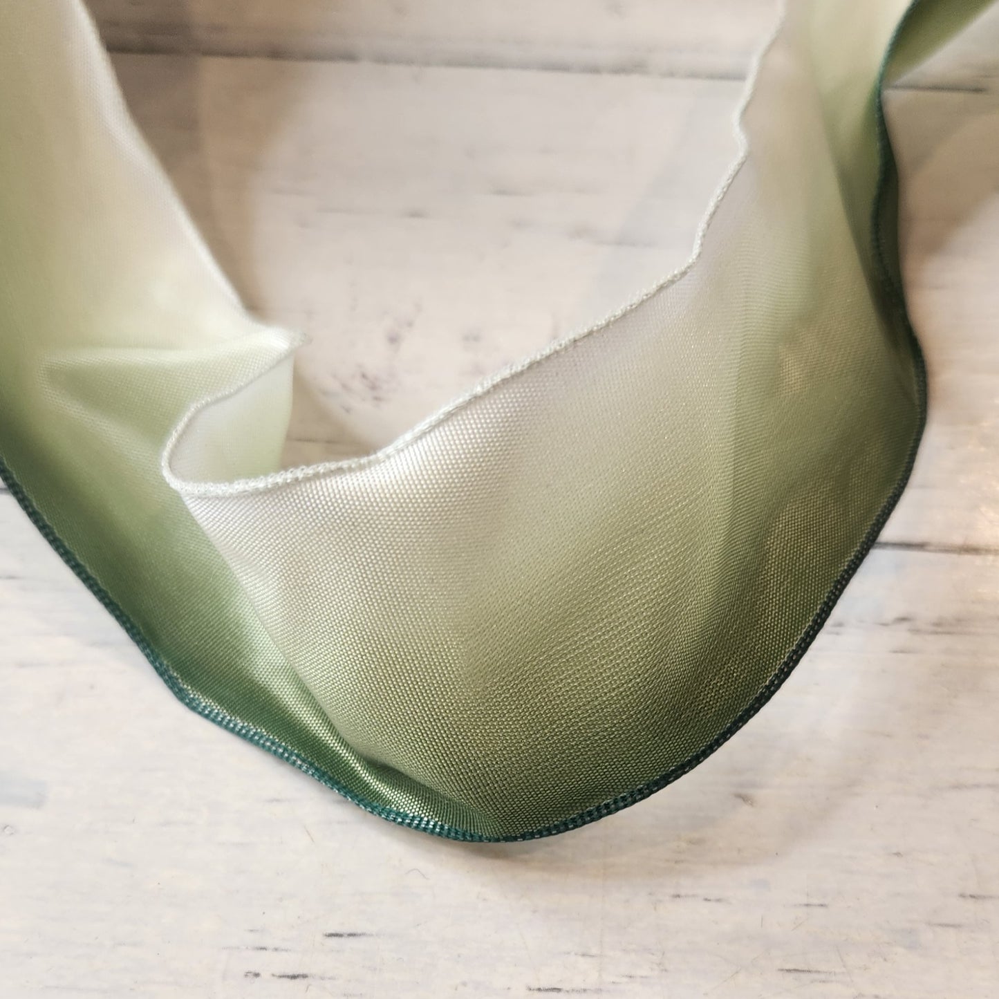 Green Ombre taffeta ribbon