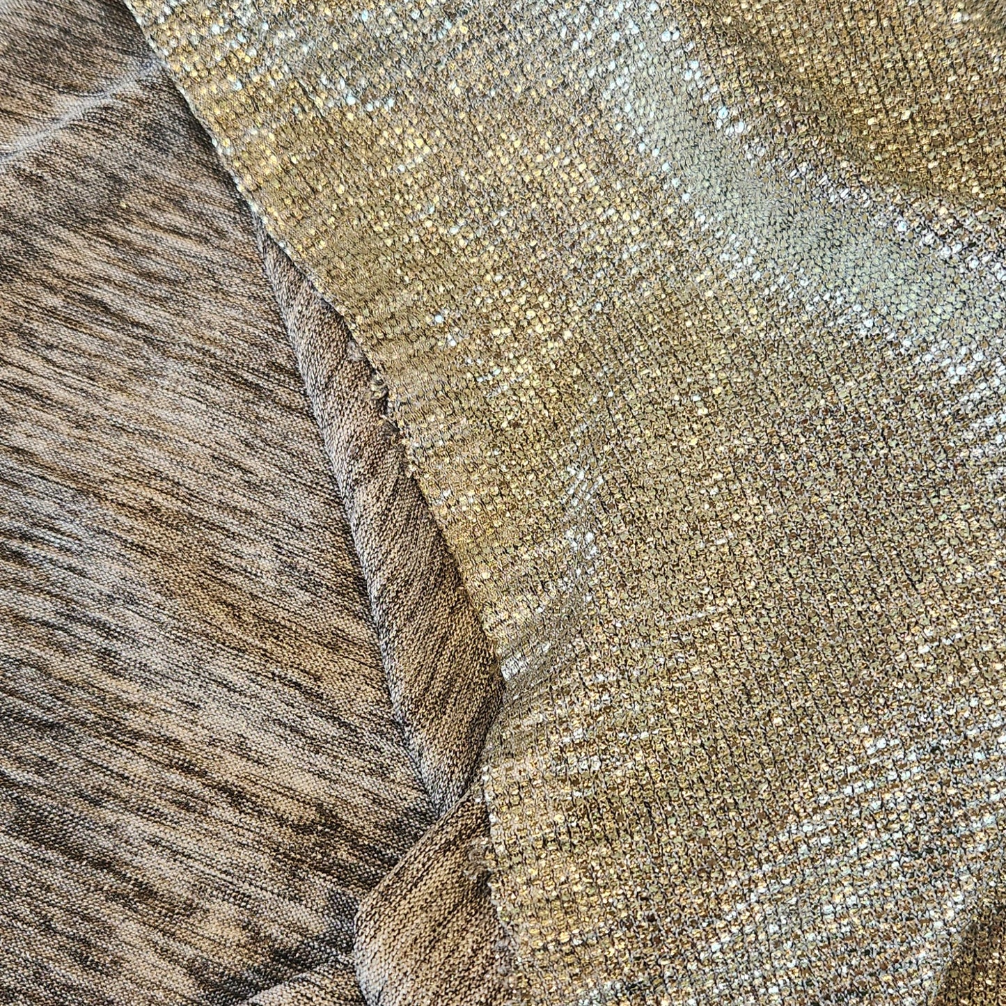 Cool gold lurex jersey knit