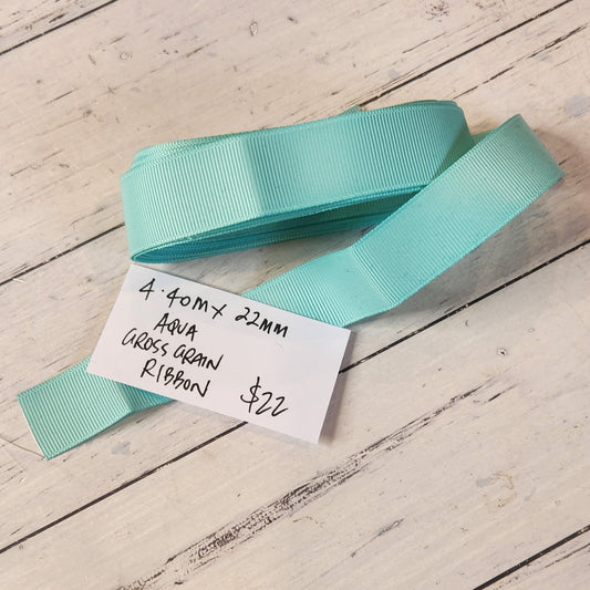 4.40m Aqua grossgrain