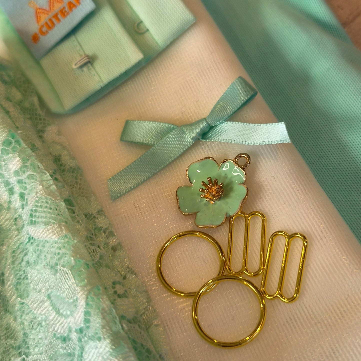 Mint slice Wired Bra Kit Large