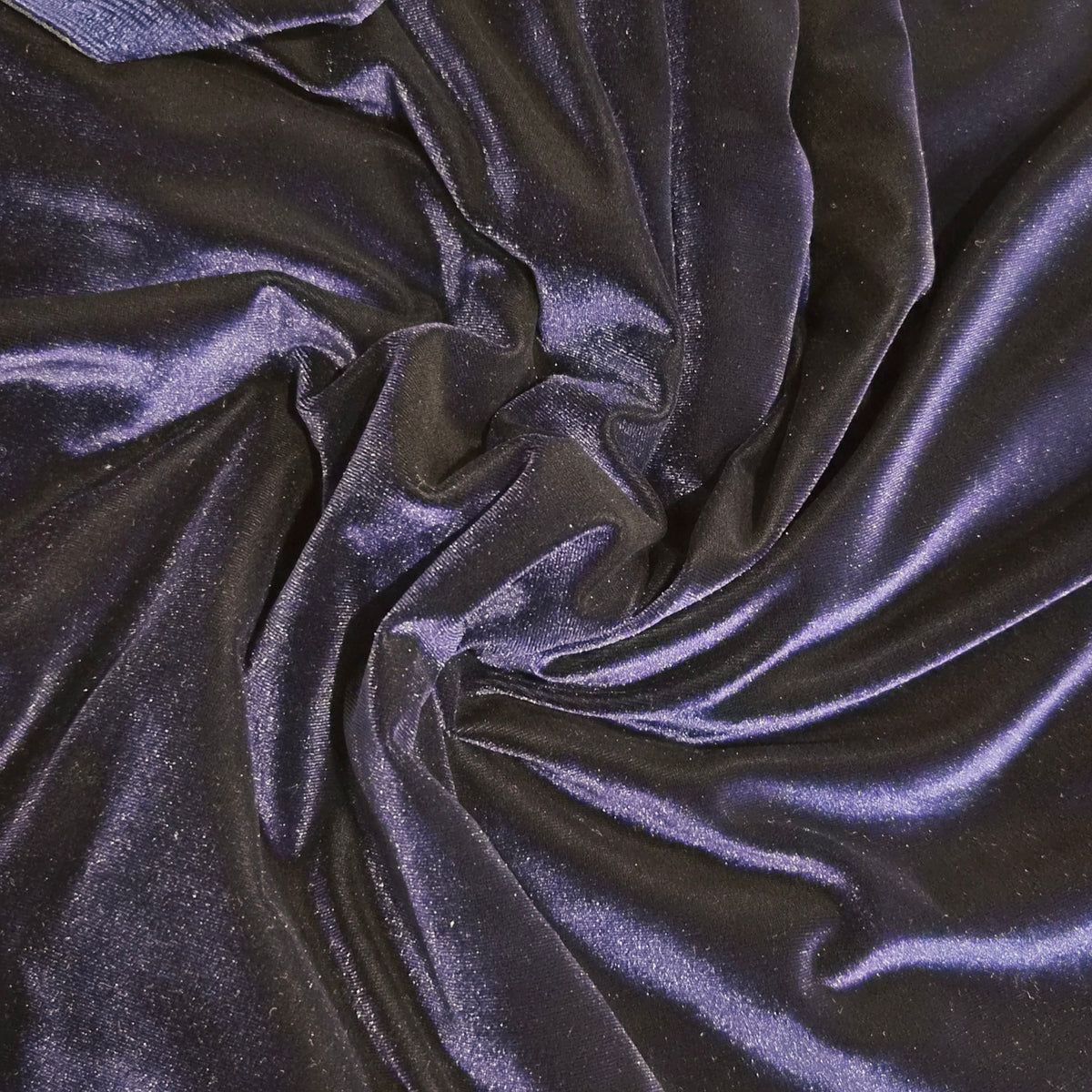 2m Blue stretch velvet
