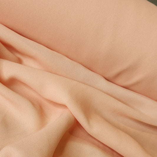 Peach tea polyester triple georgette