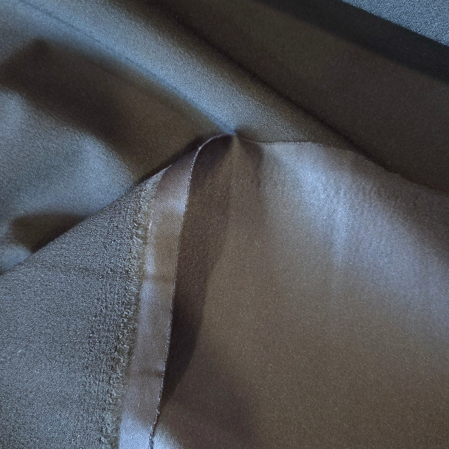 Rafael navy bonded crepe