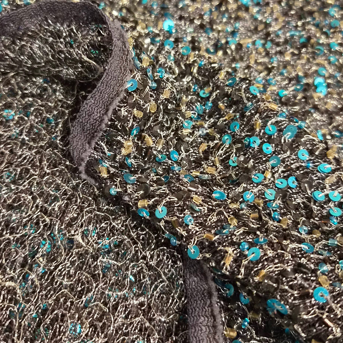 Sequin sea lurex mesh