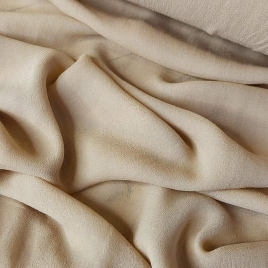 Creme caramel silk georgette