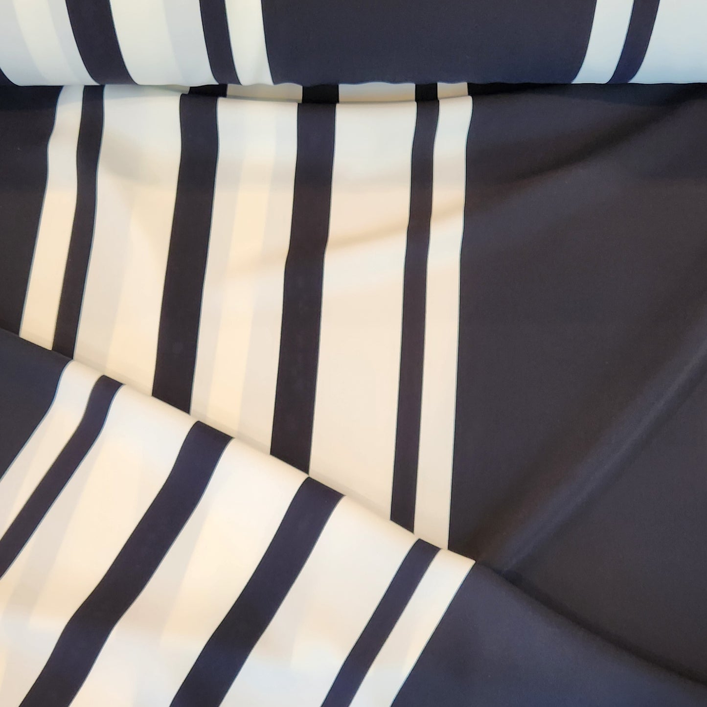 Bold stripe crepe de chine