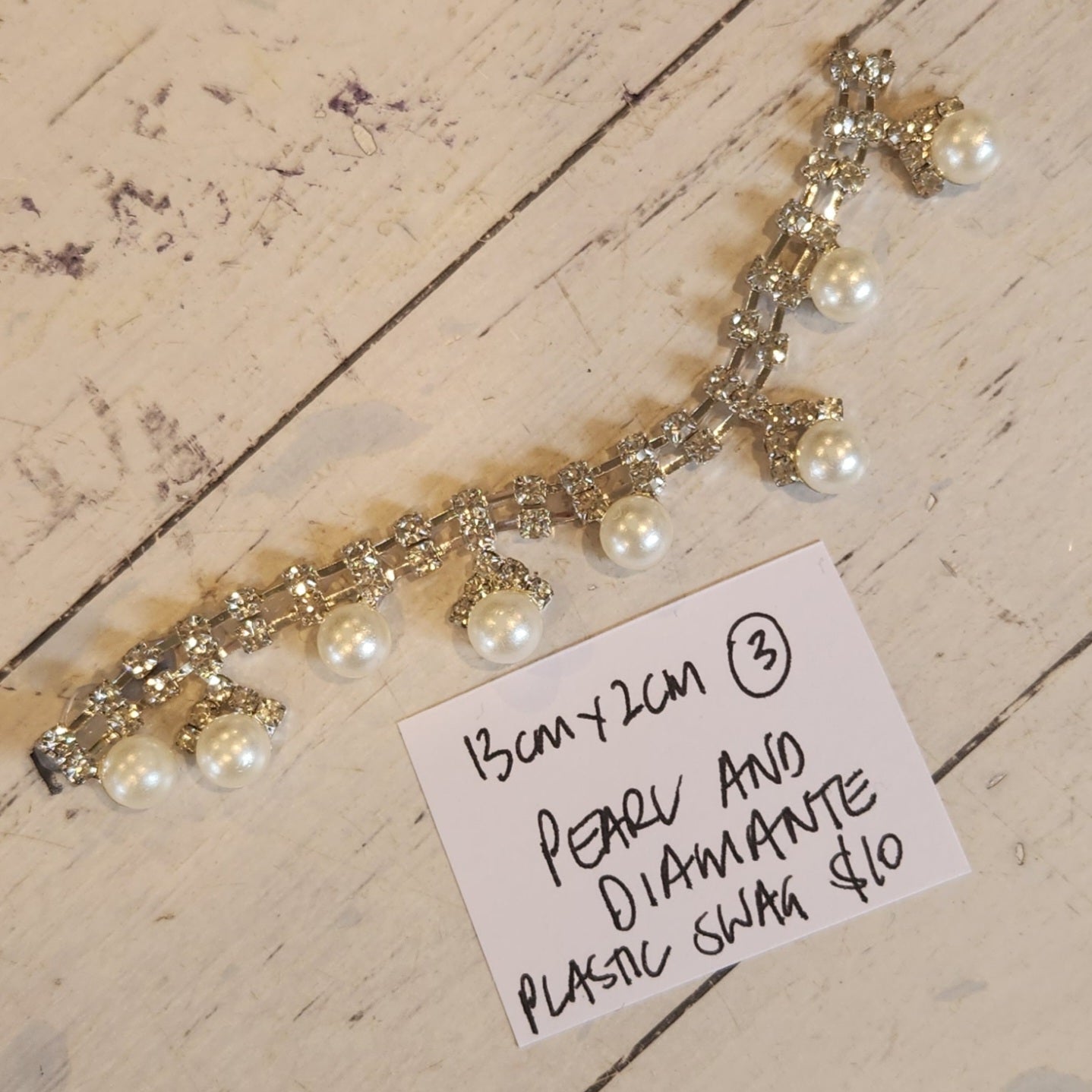 3. Pearl and diamante swag